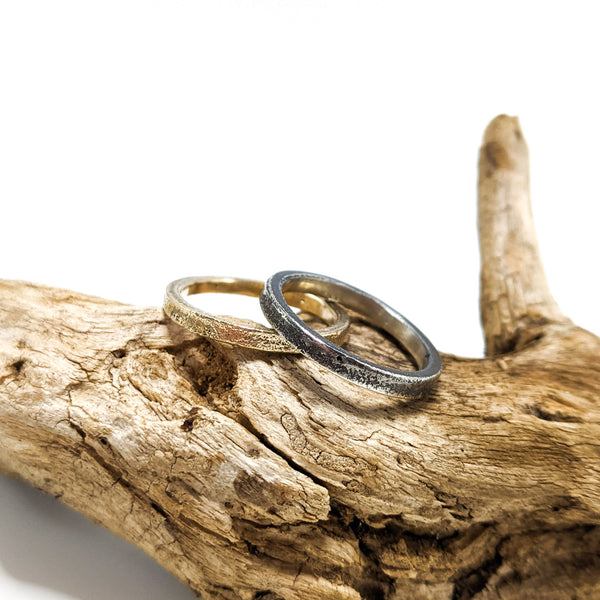 Minimalist Sandcast Silver Ring