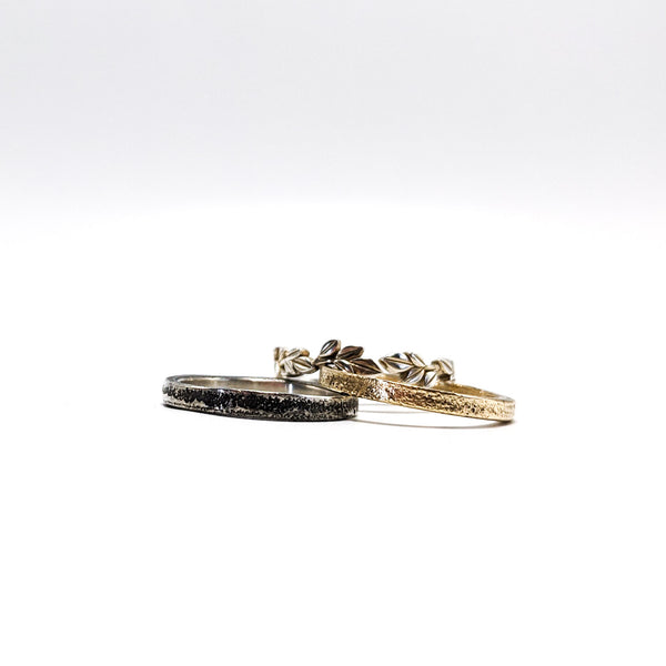 Minimalist Sandcast Gold Ring