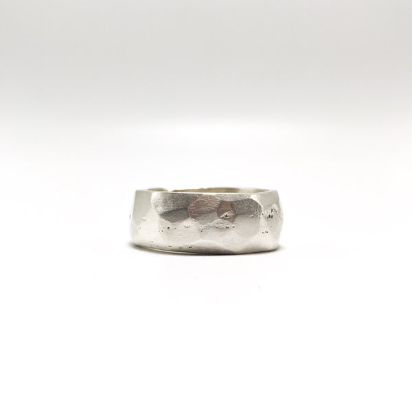 Facetted Silver Ring